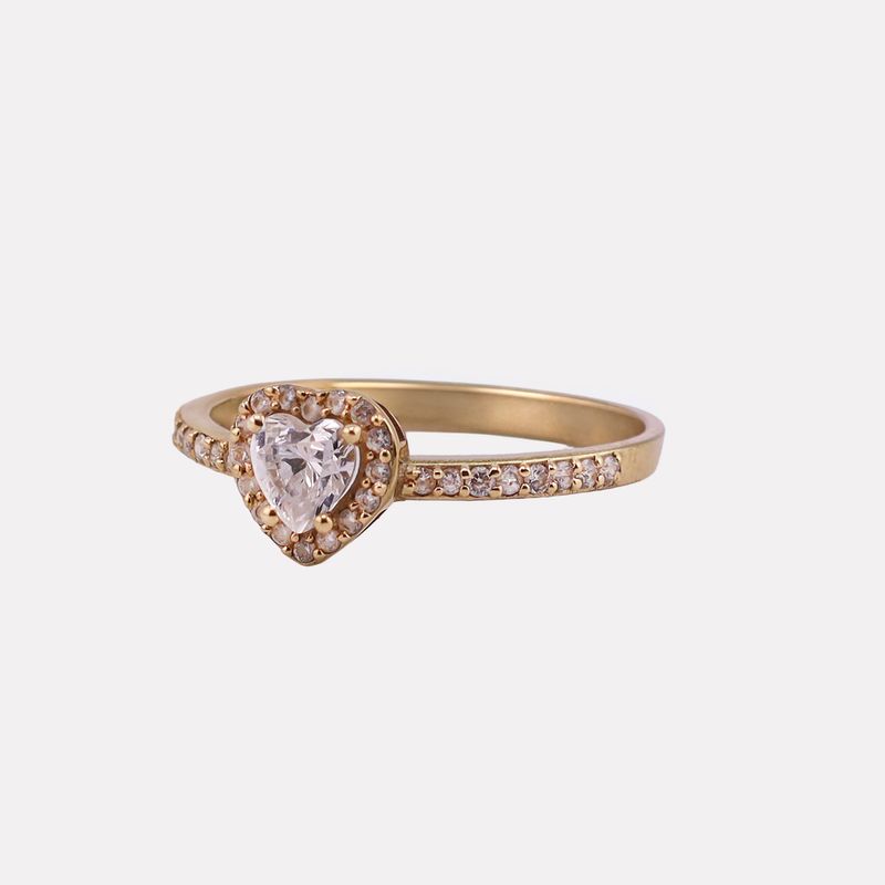 Anillo Corazon C/p 14k 1.8g